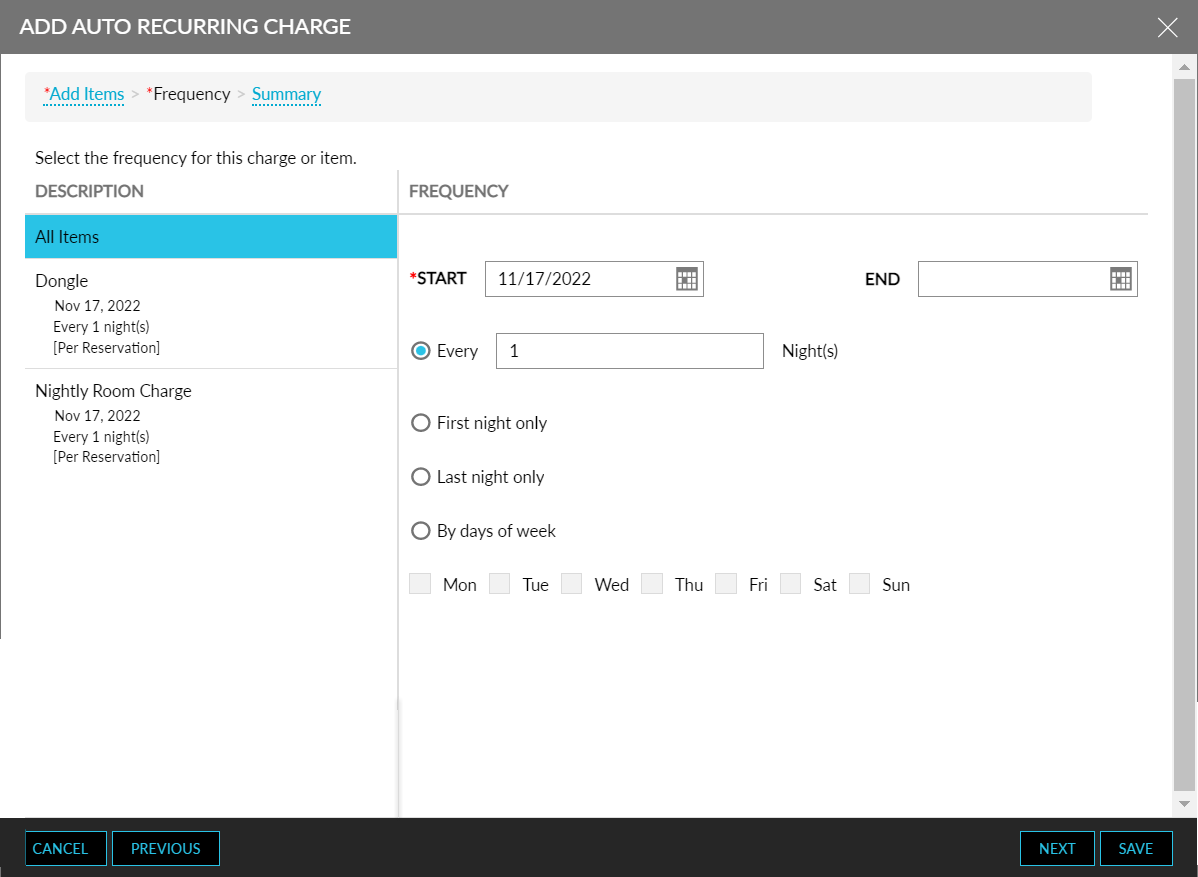 Auto Recurring Charges
