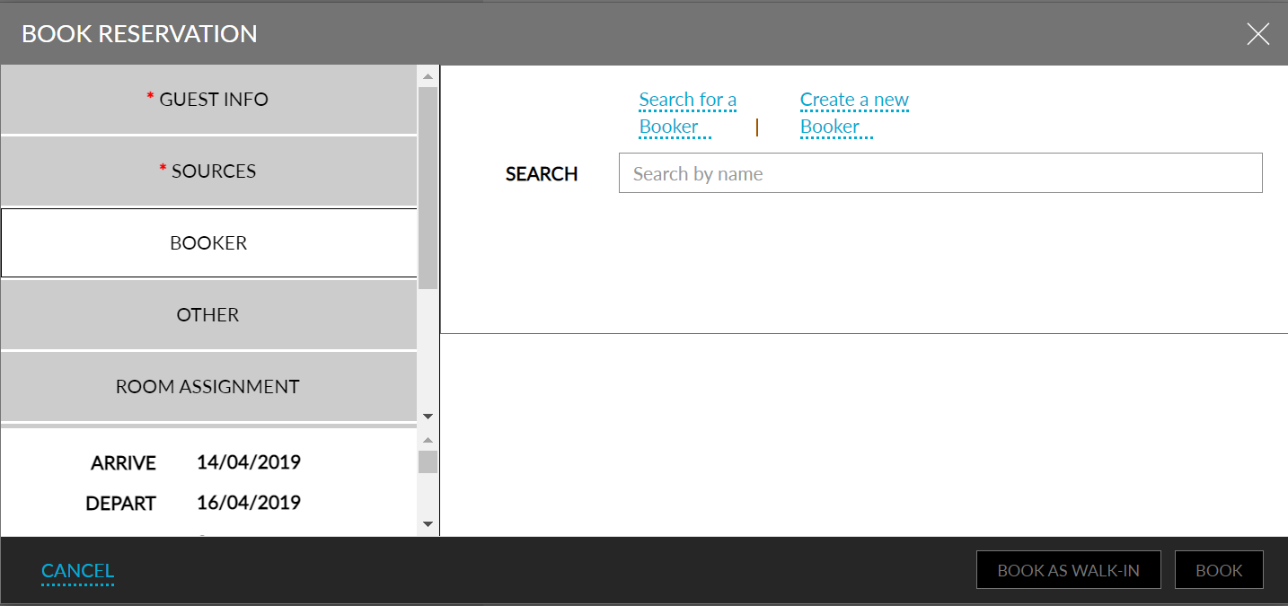 Creating a Booker Profile