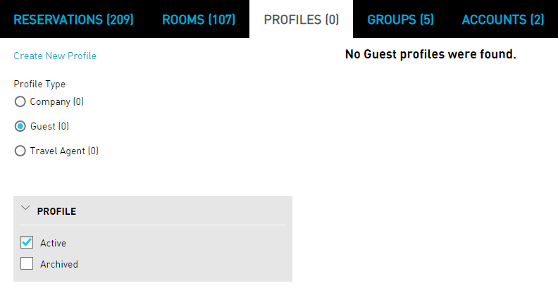 Creating a Guest Profile