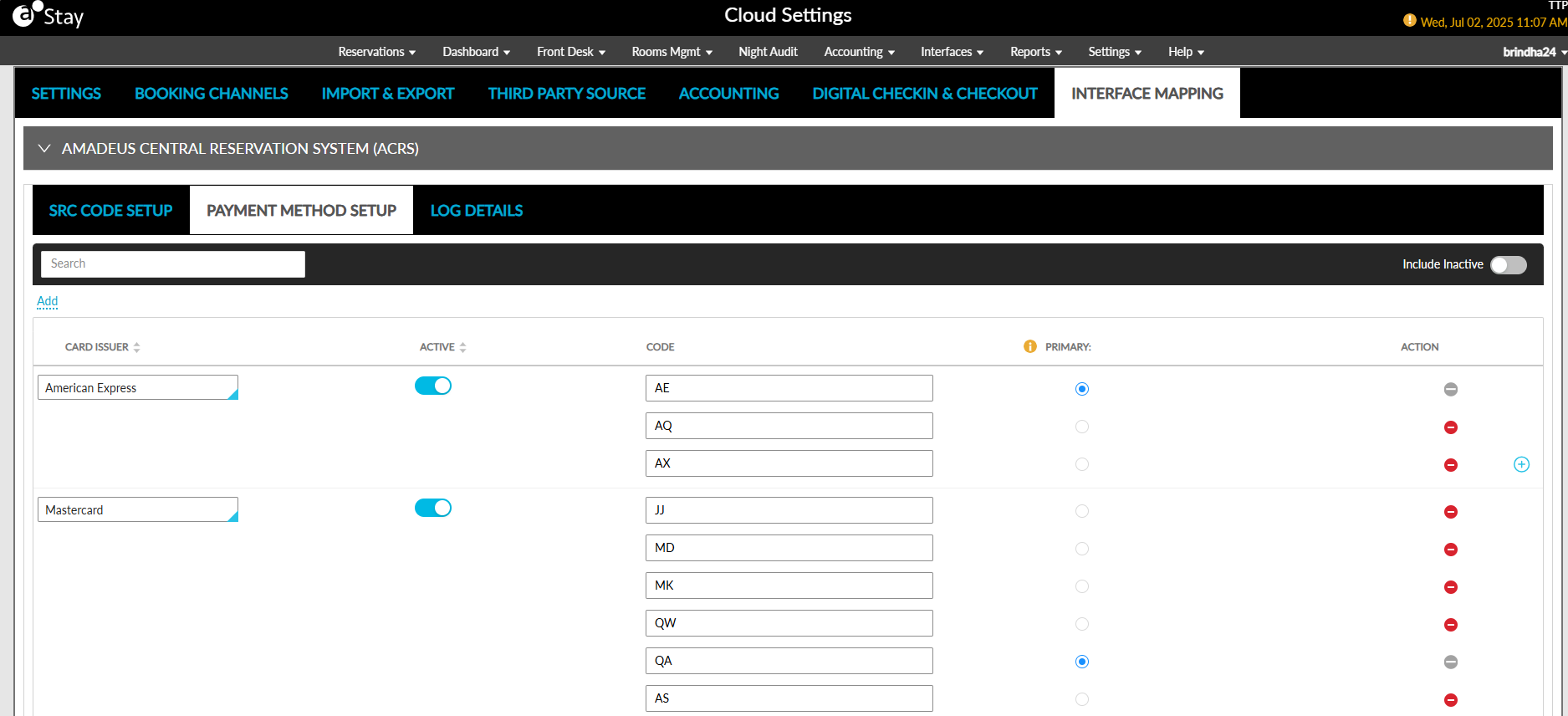 Ability to Map Multiple Credit Card Issuer Codes Sent from ACRS for a ...